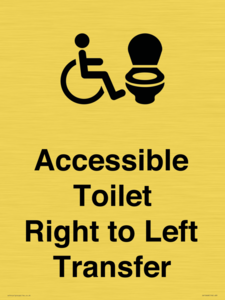 Accessible Toilet with Right to Left Transfer